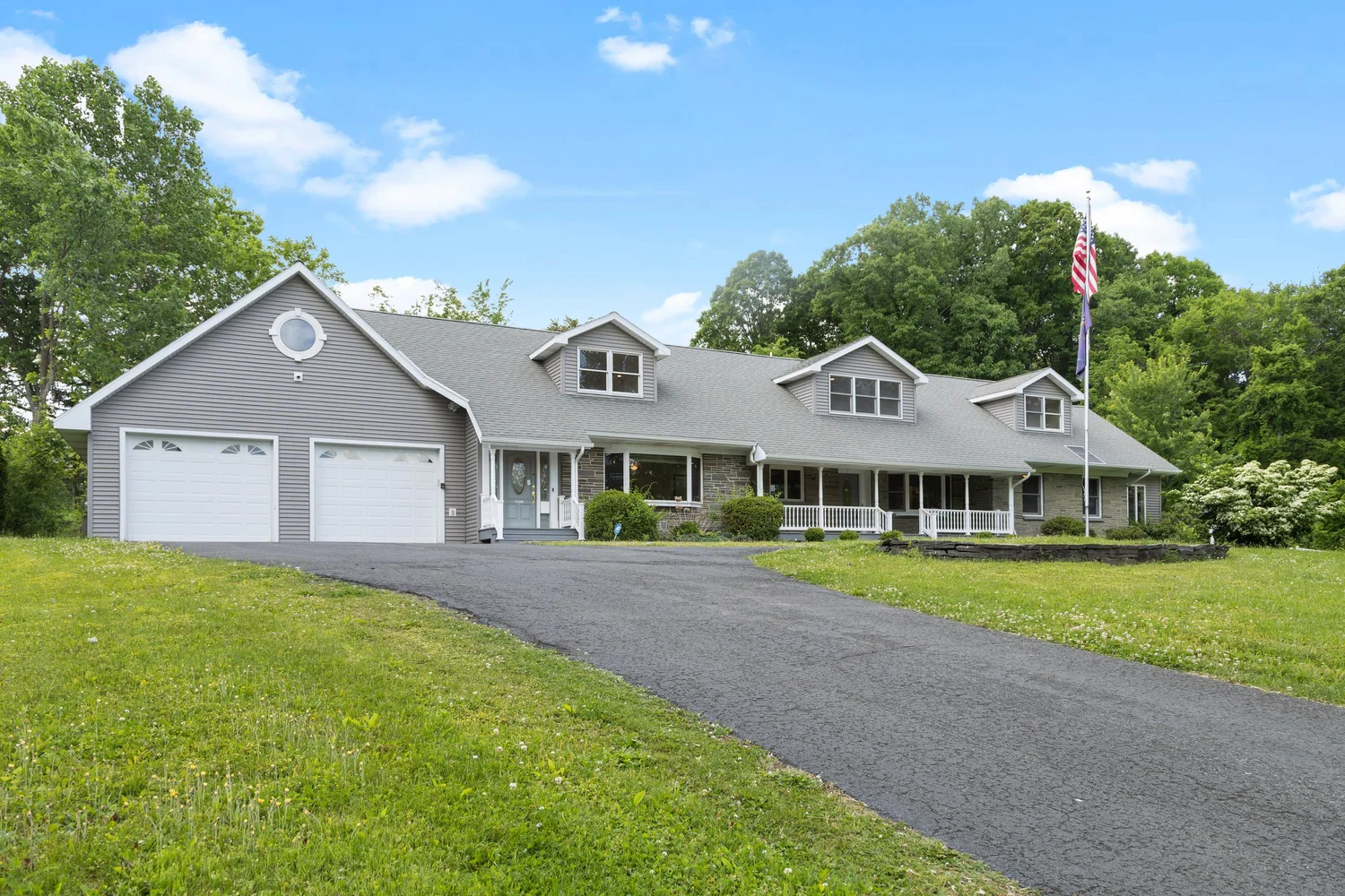 A photographed home exterior in the Saratoga area